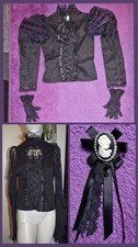 Phaze Barock Bluse Spitze Gothic Camisole L Schwarz Cosplay Viktorianisch Vamp