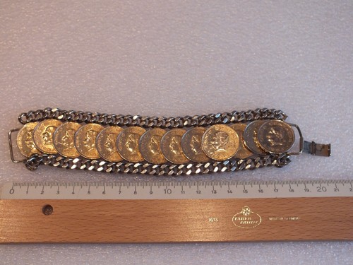 Vintage altes münzenarmband - vintage,