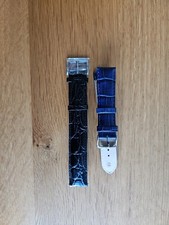 Uhrenarmband Leder  Schwarz