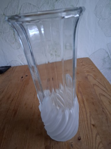 Vase glas geätztes relief - vase,