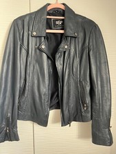 Lederjacke tailliert , Lammleder Größe 40 graublau