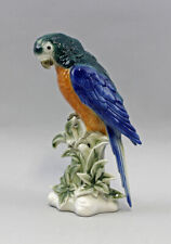 9942091-dds Porzellan Figur Wagner & Apel Vogel Papagei Ara blau H22cm