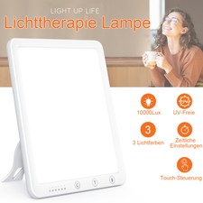 Tageslichtlampe Lichttherapielampe mit Memoryfunktion 3 Lichtfarben und 5 eins