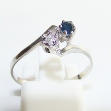 Ring Weißgold 585er Saphir