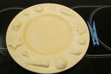 Zierteller Schale Ablage Bad Dekoration Meer Muschel Strand cremeweiß Relief