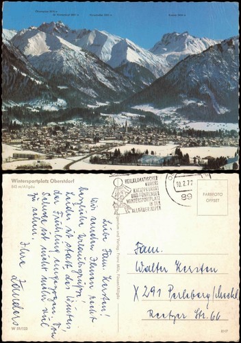 Ansichtskarte oberstdorf - ansichtskarte,