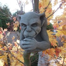 Steinfigur Mystisches  Gargoyle Relief  Deko Garten