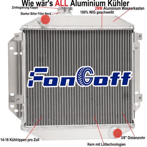 2rows aluminium kühler für - 2rows,
