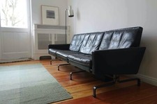 Poul Kjærholm Sofa PK31/3.  Unikum monochrom schwarz.  Kjaerholm  Gepflegt 