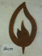 Edelrost  Flamme Fackel Deko Garten Advent Weihnachten einzeln 26cm 