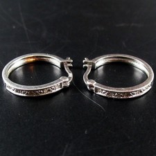 Vintage Designer Ohrringe Creolen 925er Sterling Silber Ohrstecker 80er Jahre