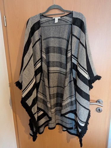Poncho cardigan grau - h&m,