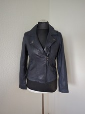 Street One Damen Nappa Leder Jacke blau Größe 38
