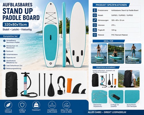 Aufblasbares sup board - aufblasbares, sup-board