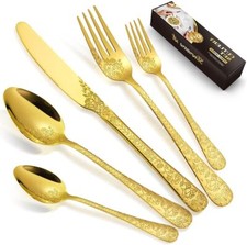 40teilig Edelstahl Gold