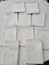 10 alte Leinentücher mit