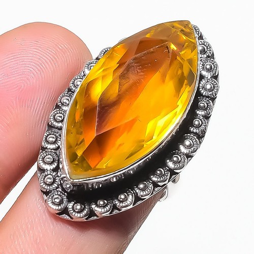 Verstellbarer ring citrin - ring,