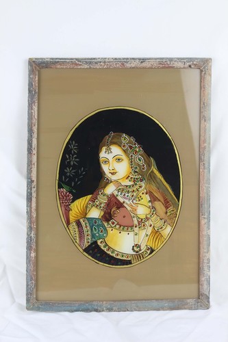 Vintage indische glasmalerei - vintage,