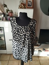 Oui Bluse Schwarz Beige 42