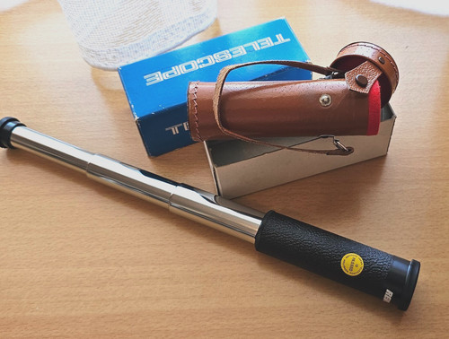 Altes teleskop ledertasche - altes,