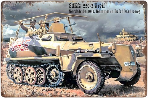 Metal sign sdkfz 250 - sign,