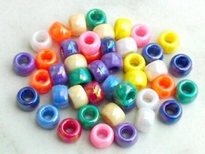 50x Acryl Großlochperlen 9mm