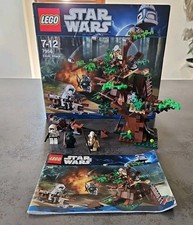 Lego Starwars 7956 Ewok Attack + 3 Lego Figuren mit Anleitung + OVP.