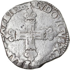 Münze, Frankreich, Louis XIII, 1/4 Écu à la croix, 1628, Bayonne, S+
