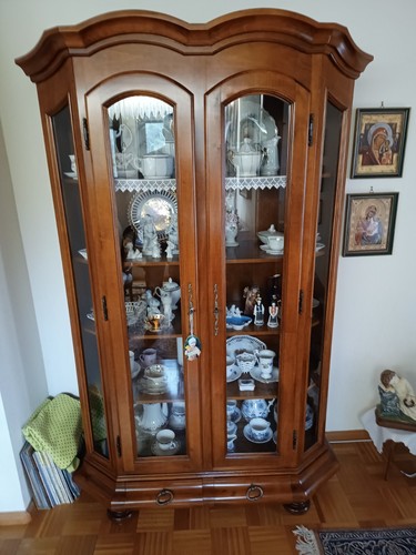 Vitrinenschrank kirschbaum - vitrinenschrank,