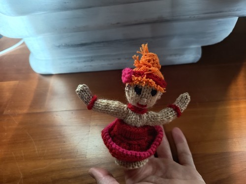 Puppe fingerpuppe gestrickt - puppe,