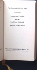 Die besten Gedichte 2005. Frankfurter Bibliothek / Abteilung 3 / Die Lyrik des X