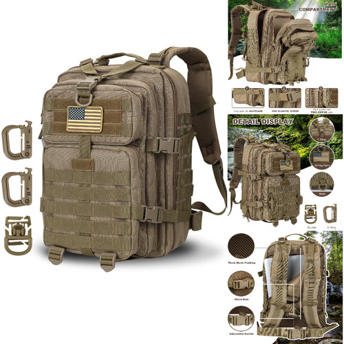 Taktischer rucksack 28l khaki - rucksack,