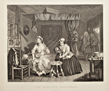William HOGARTH Stahlstich 1880 The Harlot's Progress Plate 3