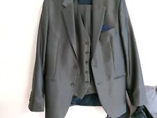 Hosenanzug Anzug Sakko Weste 3 teilig  grau Gr. 48 canda