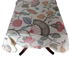 Blumige Tischdecke 100% Wildseide Größe 114 x 99 cm