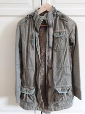 Tommy Hilfiger Parka khaki grün Teddyfutter Teddy Gr. xs