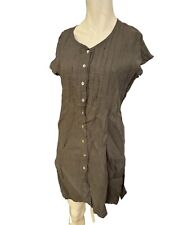 Leinen Kleid Hemdkleid Tunika Gr 38 M von Maas