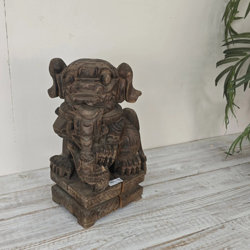 Wächterfigur hund holz - wächterfigur, fu-hund