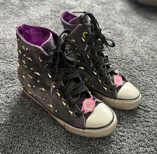 Chucks Daddys Money by Skechers gr. 35 Nieten Keilabsatz Lila Turnschuhe