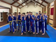 40 mm Kampfsport Stichsägematten 1 m² blau/schwarz Karate TKD Judo BJJ Kickboxen