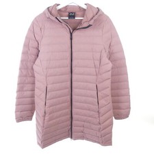 JACK WOLFSKIN Mantel Parka Steppmantel Kapuze Rosa Gr. L