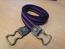 SPOOKS Gürtel 85 cm blau pink braunes Leder NEU   29€ Reithose Belt NEW