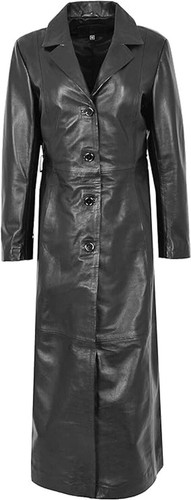 Leder trenchcoat lang lammfell - trenchcoat,