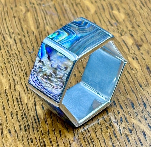 Vintage serviettenring abalone - vintage,