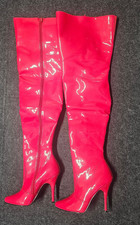 Highheel-Stiefel Pleaser Seduce 3010, Rotlack, EU 38, US 8