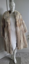 Wunderschön Farbe Gesamtlänge Echt Coyote Pelz Mantel Sz S-M Luxus