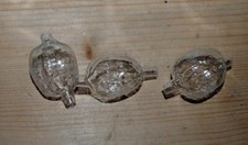 alte Christbaumschmuck aus Glas, 25 Kettenperlen, unversilberte Nüsse