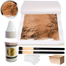 Blattkupfer Starter Set 14cm Blattgold Kupfer Kupferfolie Bronze Schlagmetall