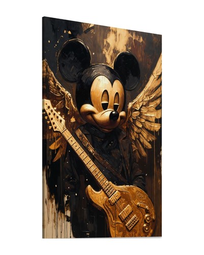 Micky maus leinwand bild gold - leinwand,
