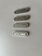 4er Set Rimowa Koffer Aufkleber Silber Alu Batch Sticker 